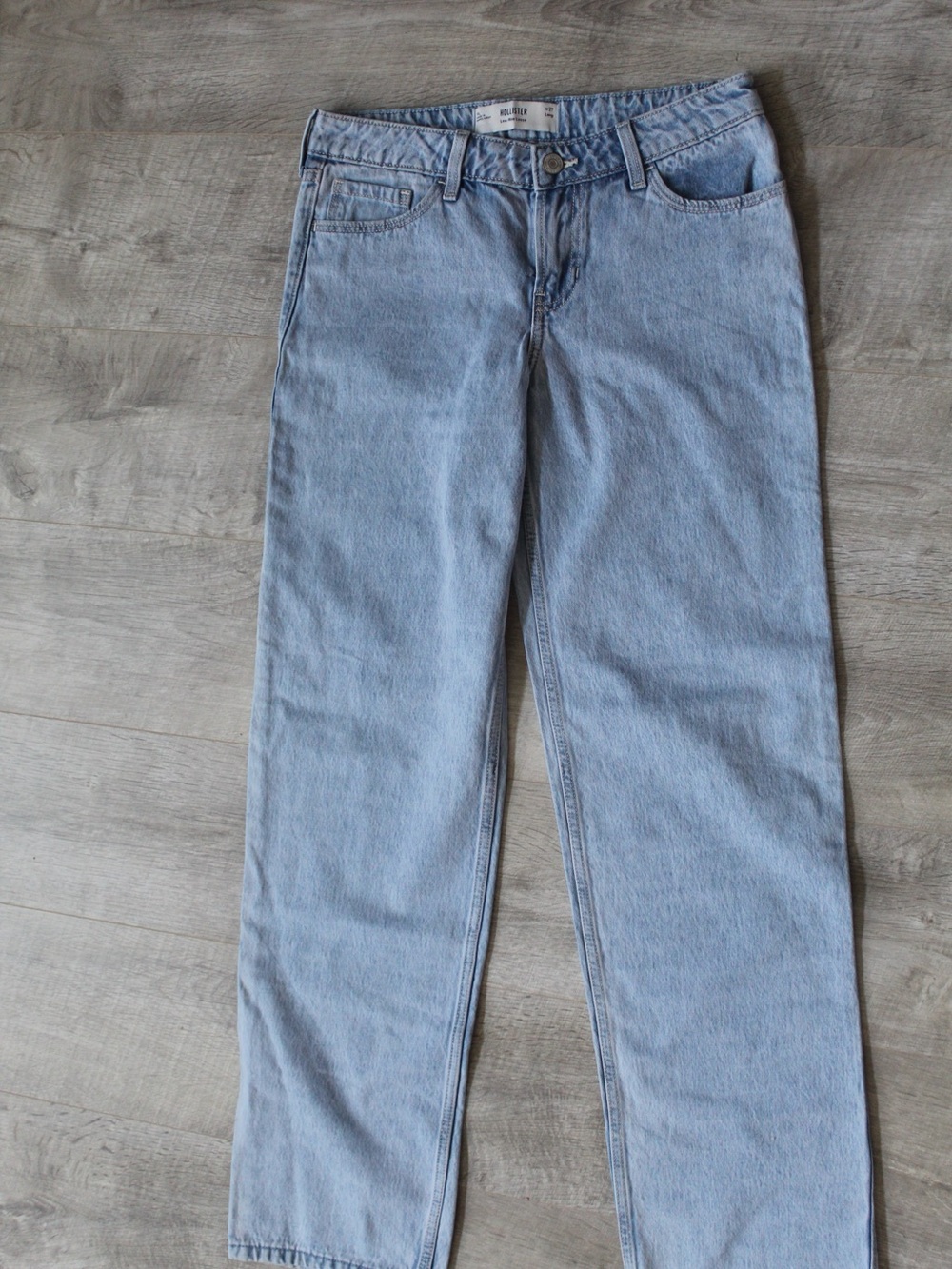 Hollister Light Blue High-Rise Straight Jeans
